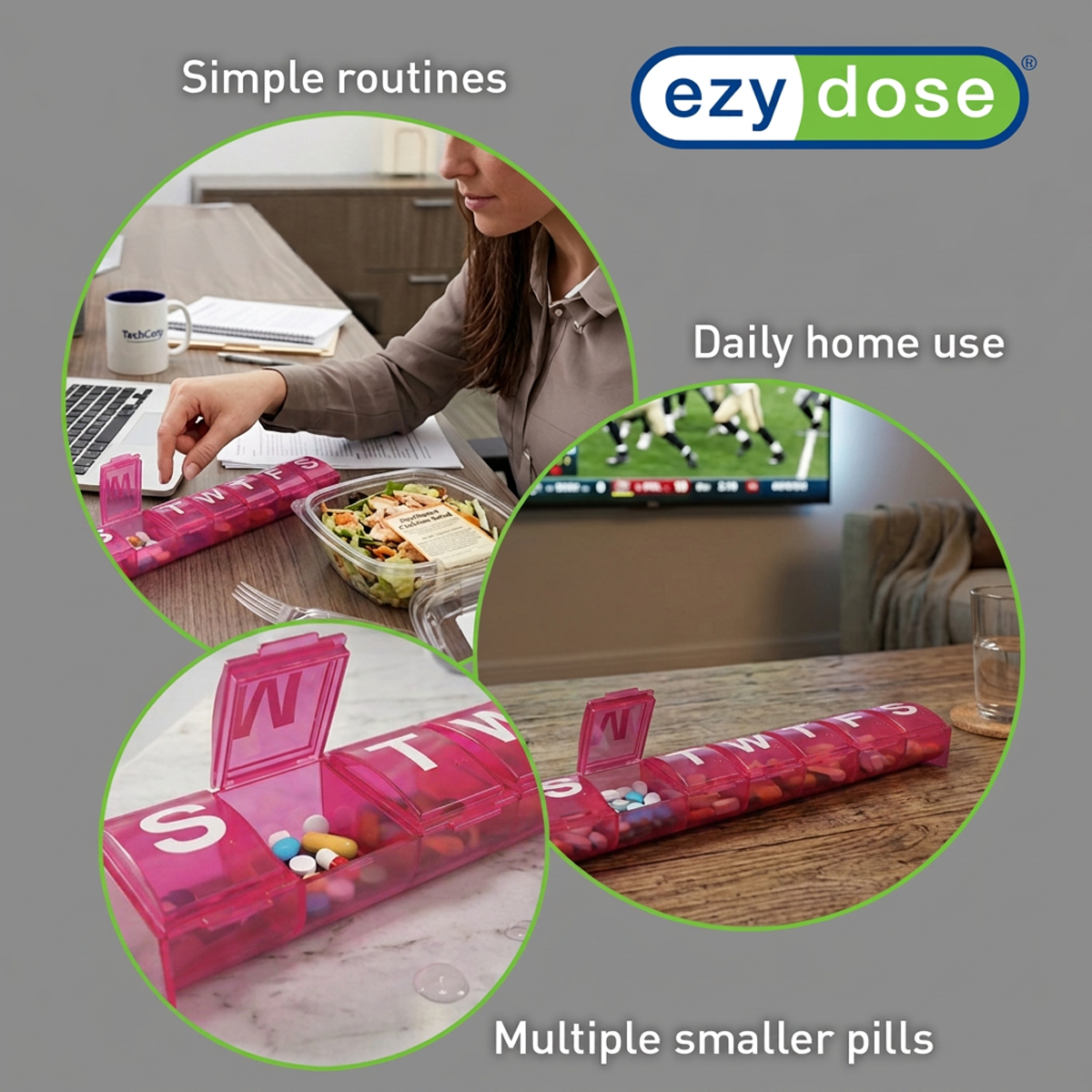 Ezy Dose® Contoured Weekly Pill Organizer (Large)