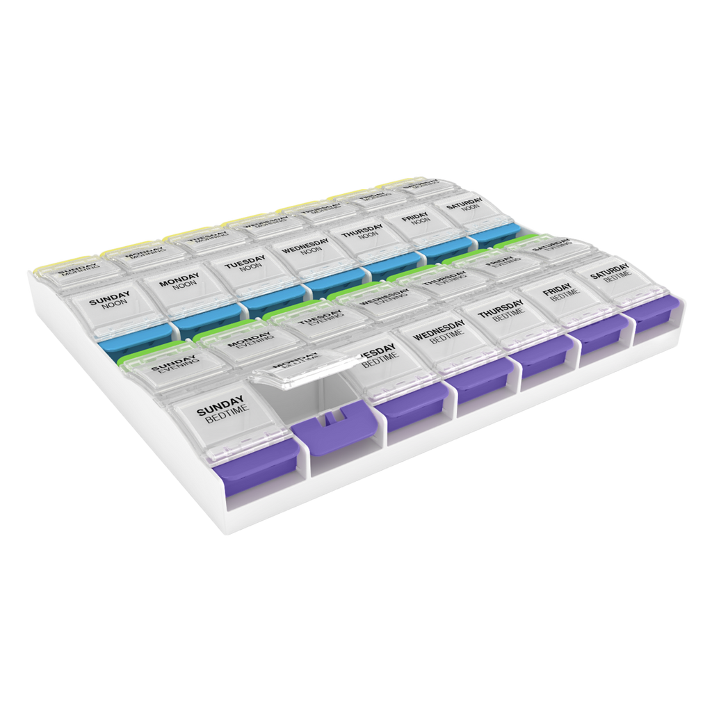 Ezy Dose® Push Button Weekly 4x/Day Pill Organizer (3XL)