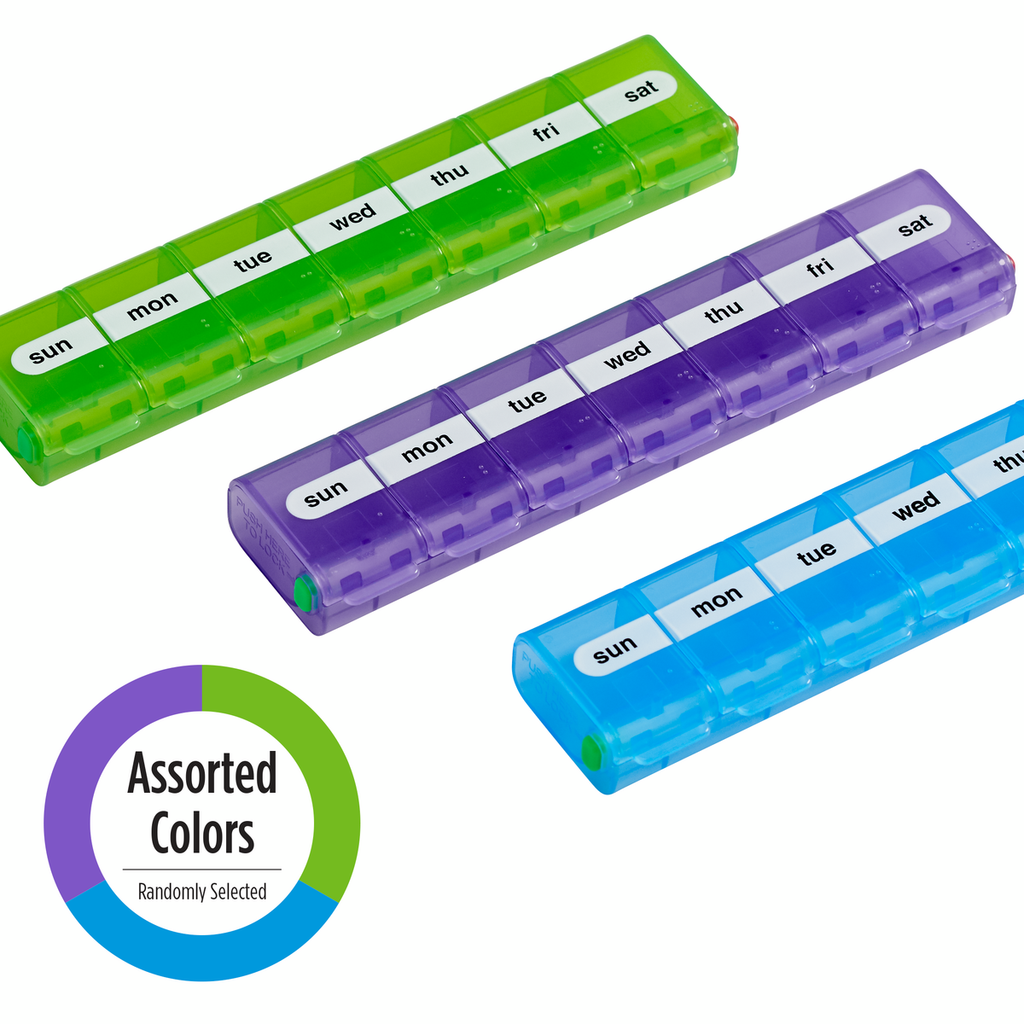 Ezy Dose® Weekly Pill Planner with Locking Device (XL)
