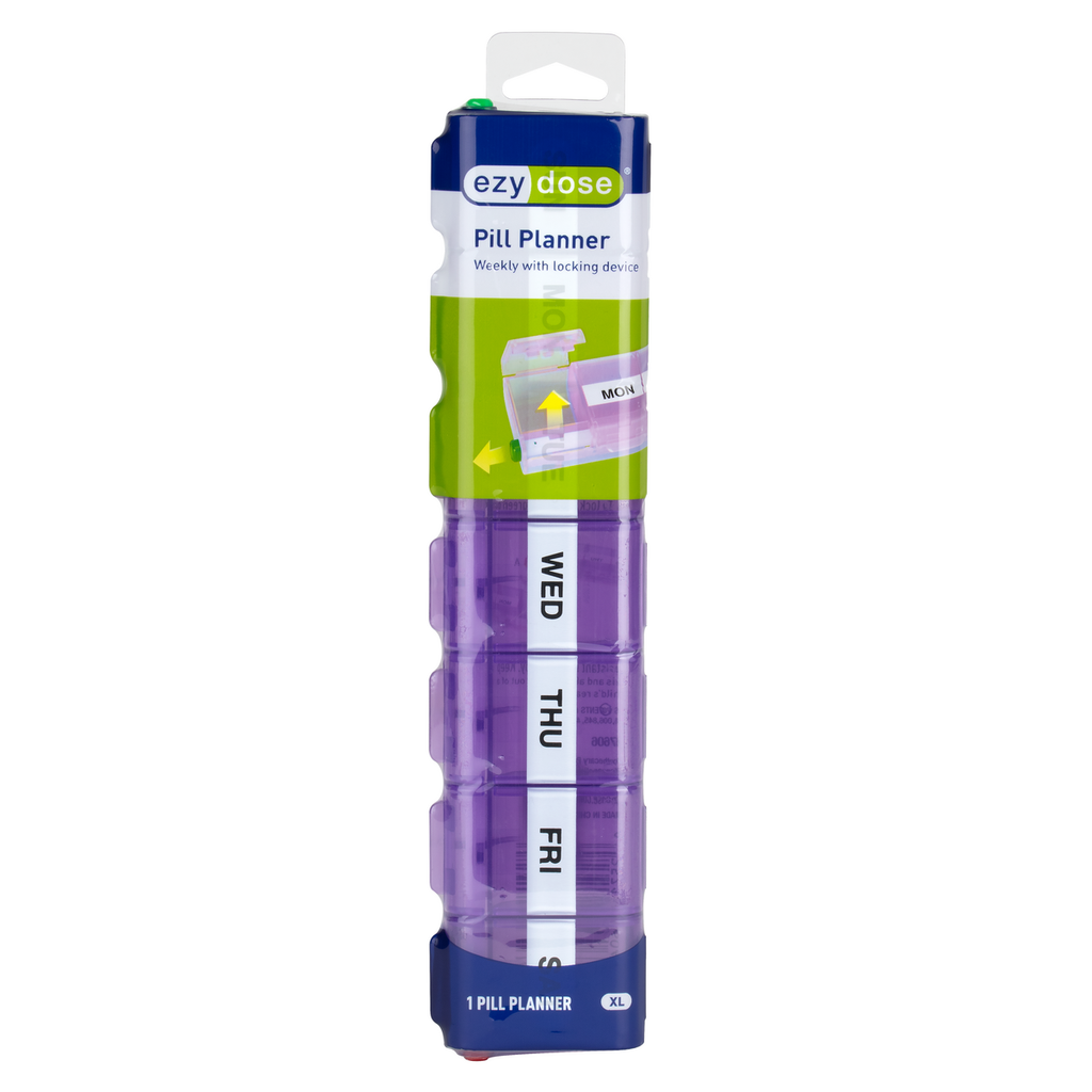 Ezy Dose® Weekly Pill Planner with Locking Device (XL)