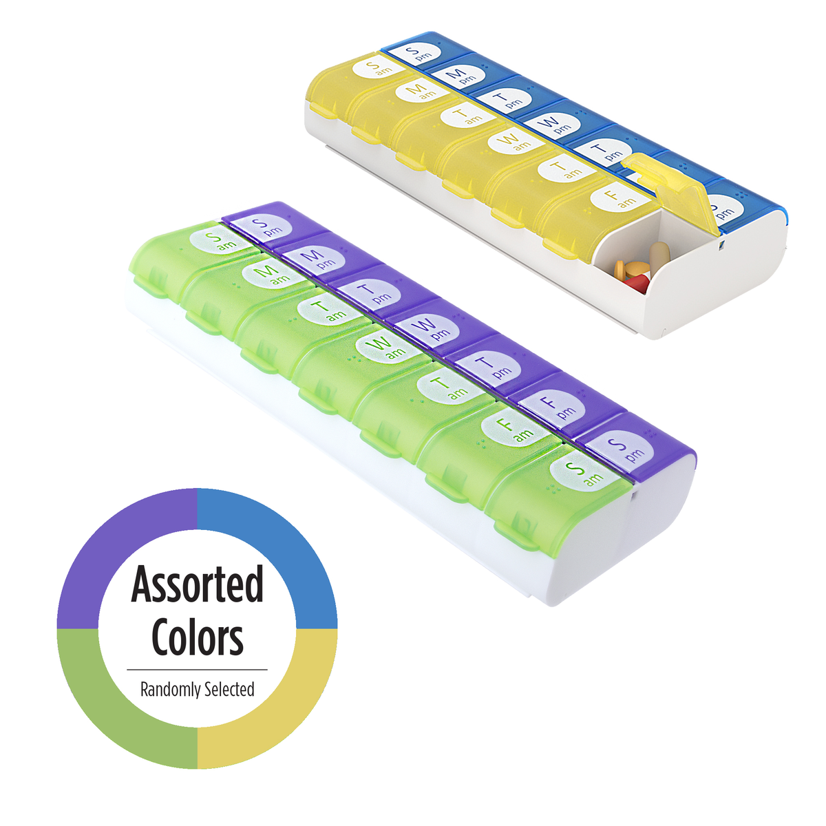 Ezy Dose® Easy Fill Weekly AM/PM Pill Planner