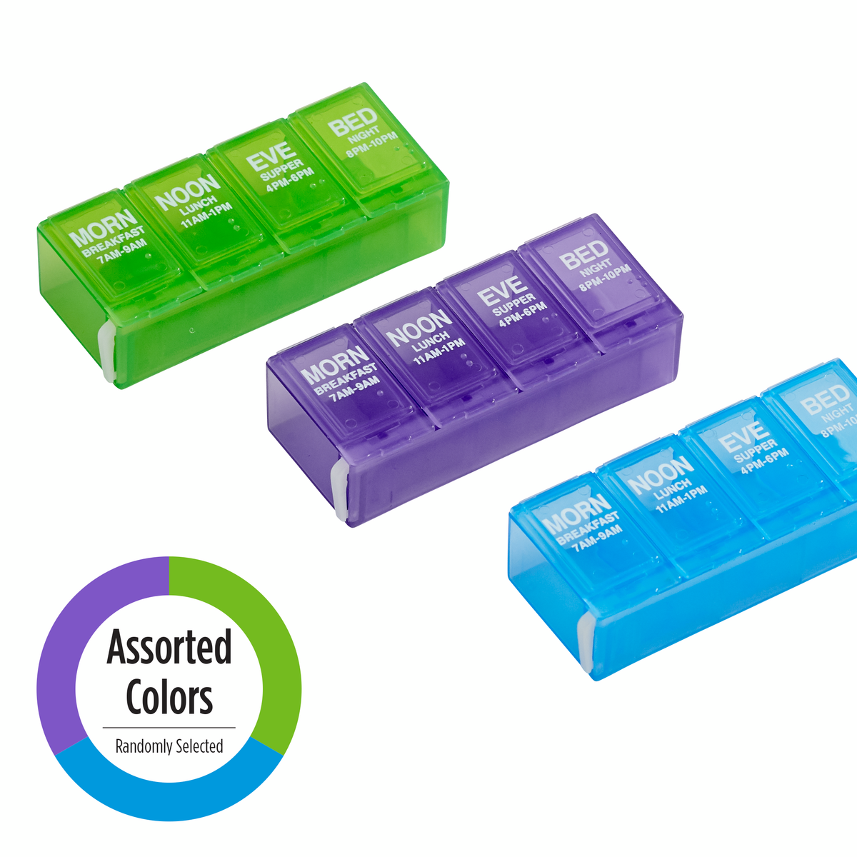 Ezy Dose® Daily 4x/day Pill Organizer with Locking Device