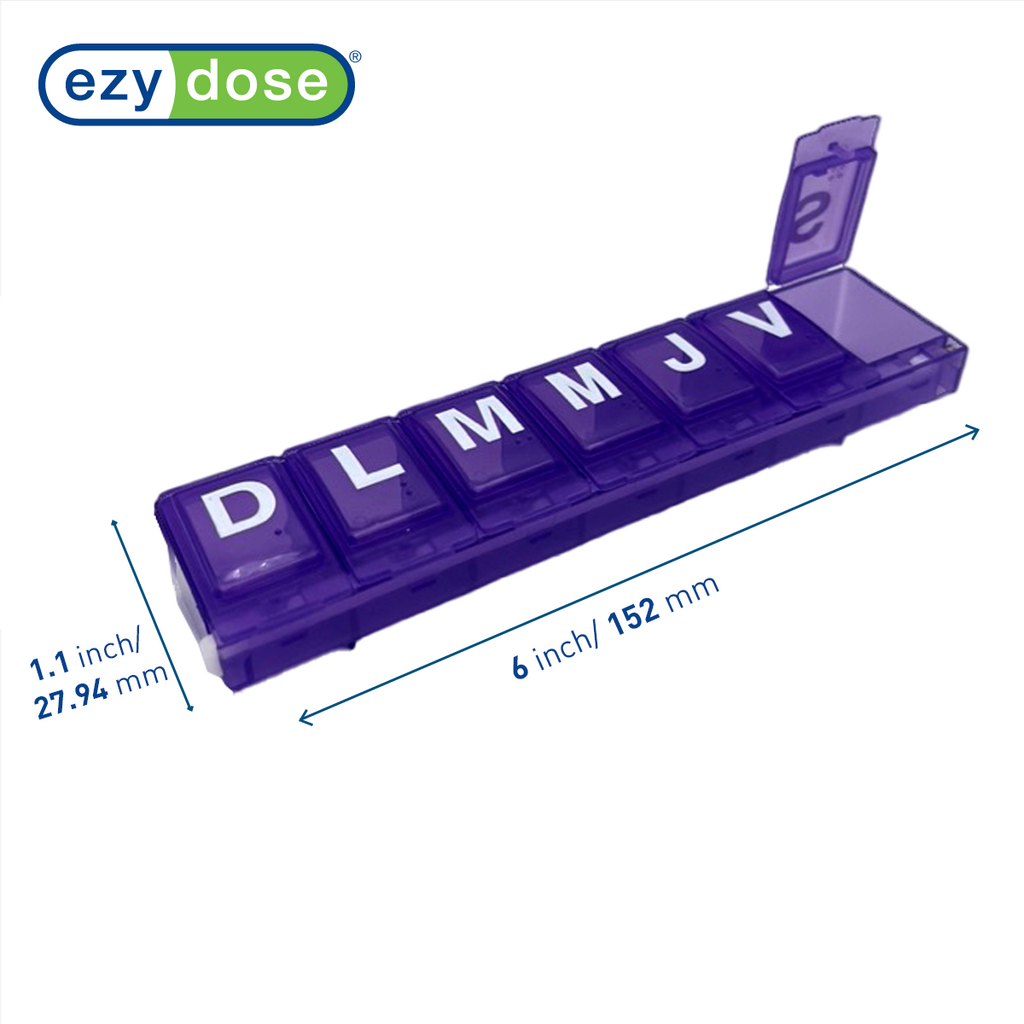 Ezy Dose® Weekly Spanish Pill Planner with Locking Device