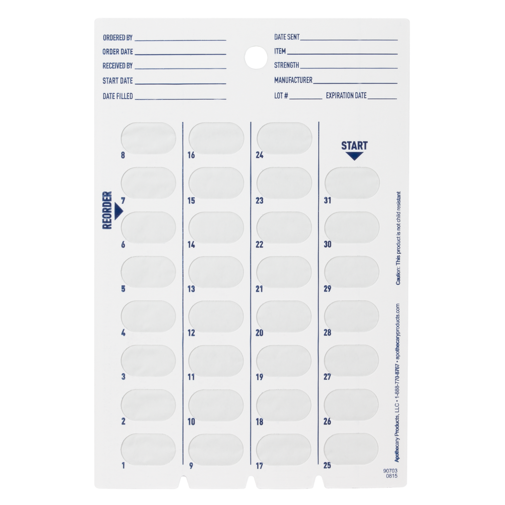 Ezy Dose® 31-Day Disposable Refill Pack (12 Cards and 12 Blisters)