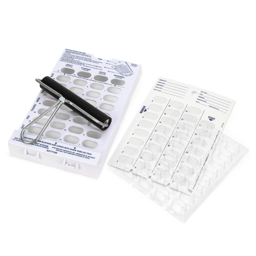 Ezy Dose® 31-Day Disposable Blisters Starter Kit (3 Cards, 3 Blisters, Tray, Brayer)