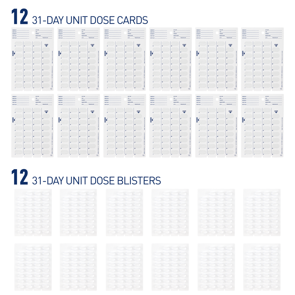 Ezy Dose® 31-Day Disposable Refill Pack (12 Cards and 12 Blisters)
