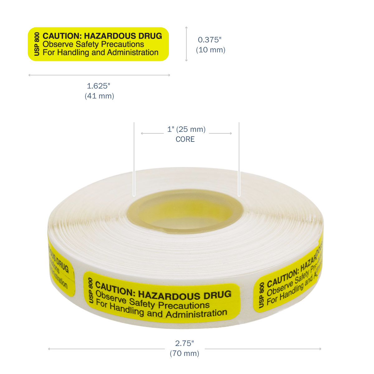 Apothecary Products "USP 800 Caution: Hazardous Drugs" Warning Labels (Pack of 1000)