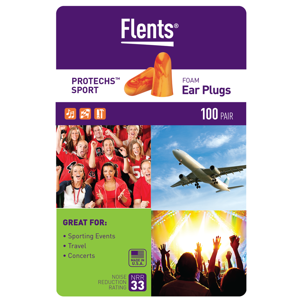 Flents Protechs Sport Foam Ear Plugs - Great for sporting events, travel, concerts. | Apothecary Brands