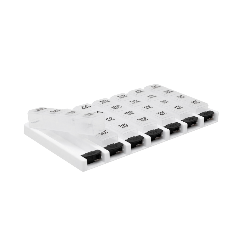 Remind N' Time® Weekly 4x/day Push Button Pill Reminder