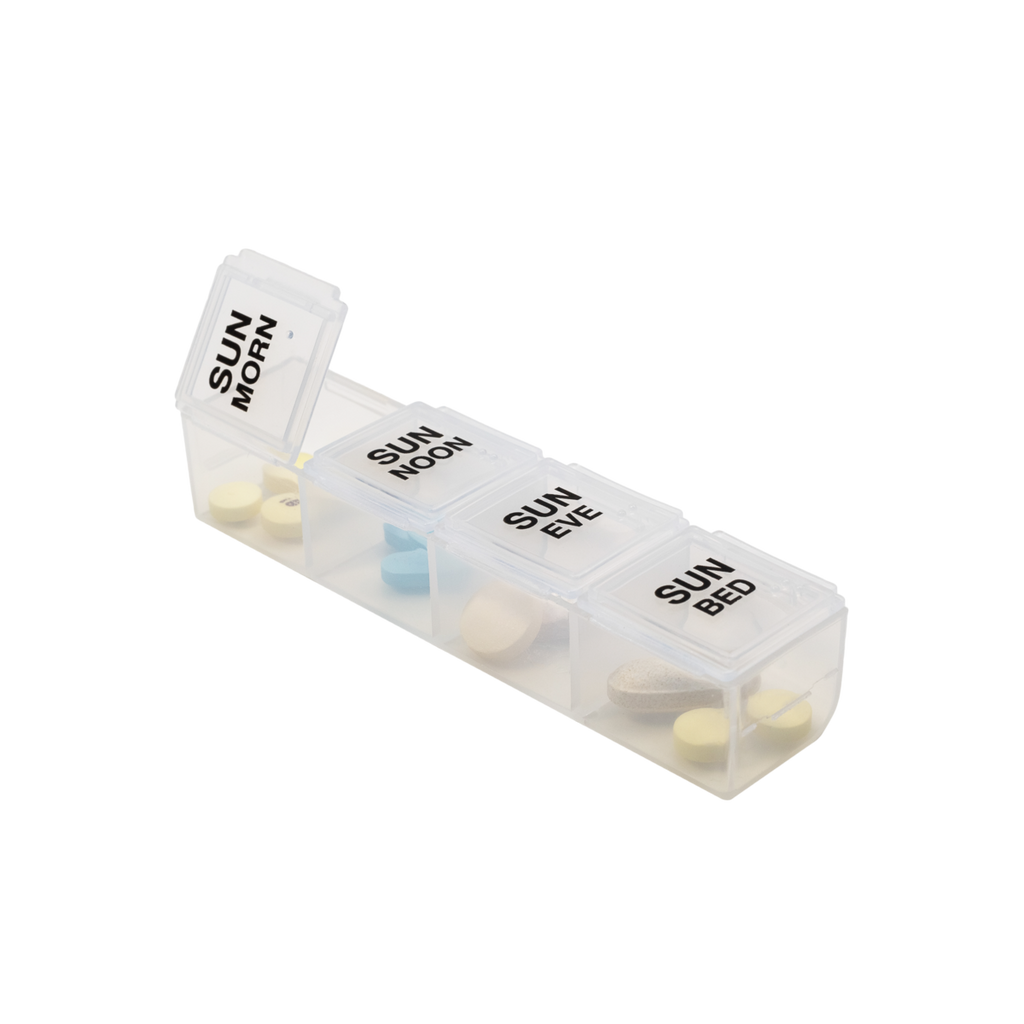 Remind N' Time® Weekly 4x/day Push Button Pill Reminder