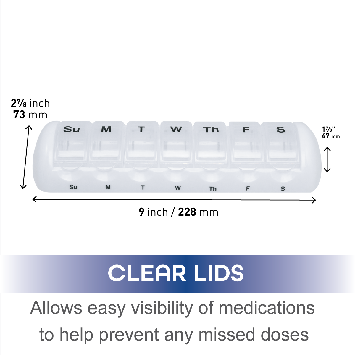 Remind N' Time® Weeklly Pill Reminder with Daily Pop-Outs