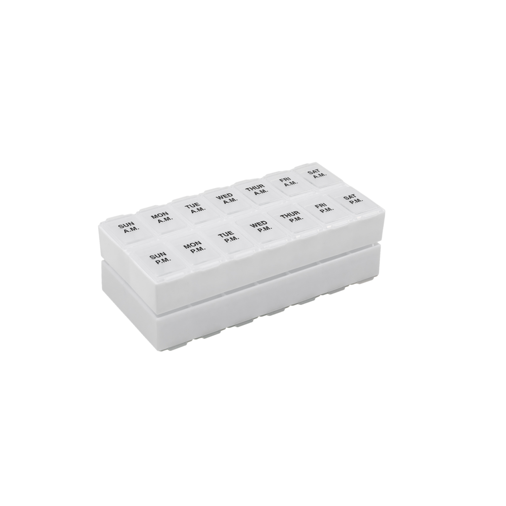 Remind N' Time® Weekly AM/PM Pill Reminder with Rounded Base