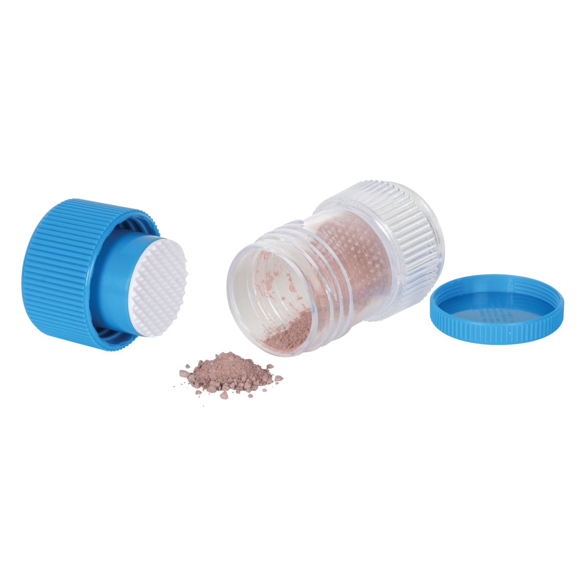Ezy Dose® Pill Crusher with Storage Compartment and Drinking Cup (Blue)