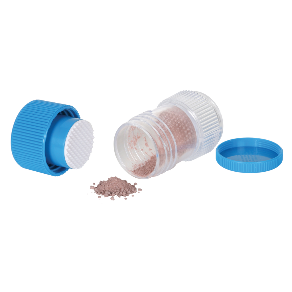 Ezy Dose® Pill Crusher with Storage Compartment and Drinking Cup (Blue)
