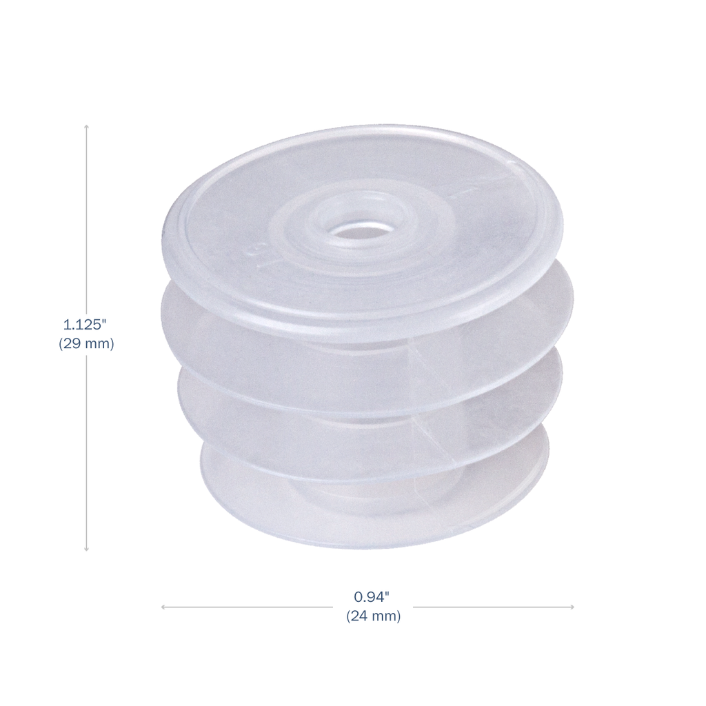 Apothecary Products 28 mm Oral Syringe Adapter Plugs (Pack of 50)