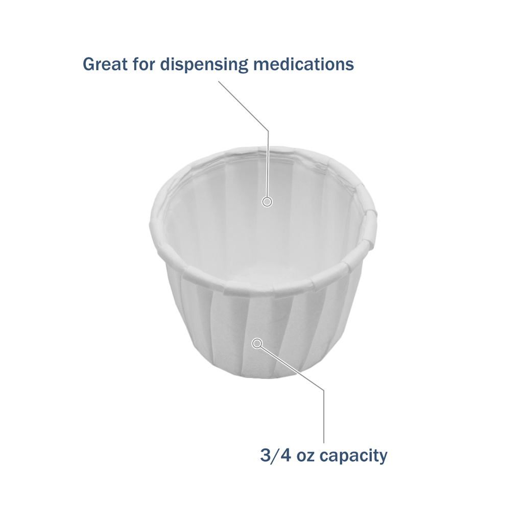 Apothecary Products Regular Souffle Cup 3/4 ounce / oz. - Case of 250 (Item #90202)