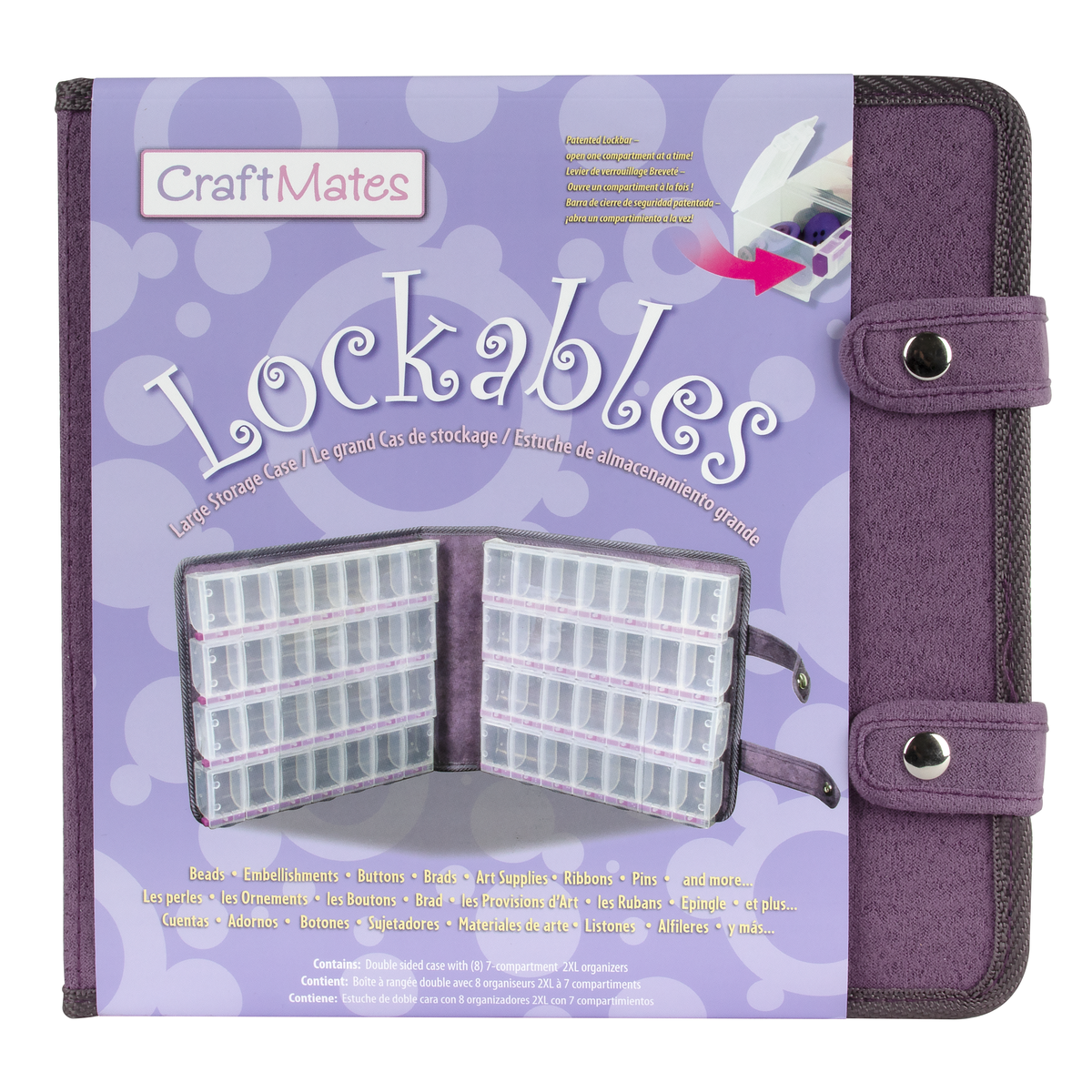 Craft Mates® Double-Sided Case with 8-Organizers