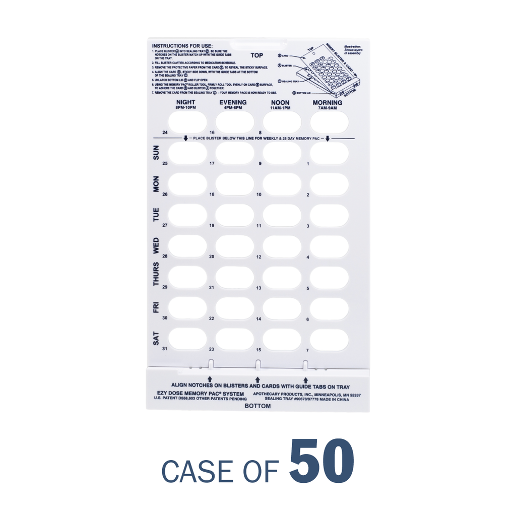 Ezy Dose® 32-Day Calender View Tray