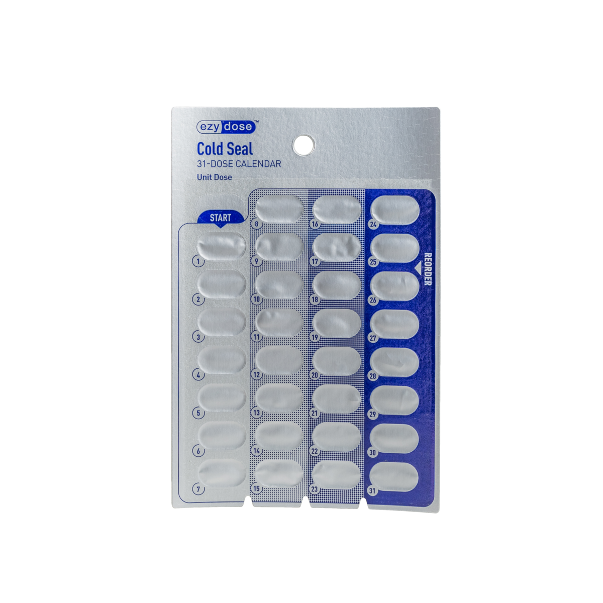 Ezy Dose® 31-Day Calendar Disposable Cold Seal Cards (Case of 500)