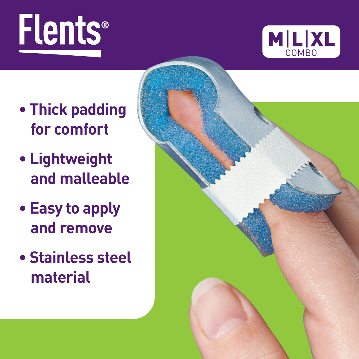 Flents® Two Sided Finger Splint (Assorted Sizes)