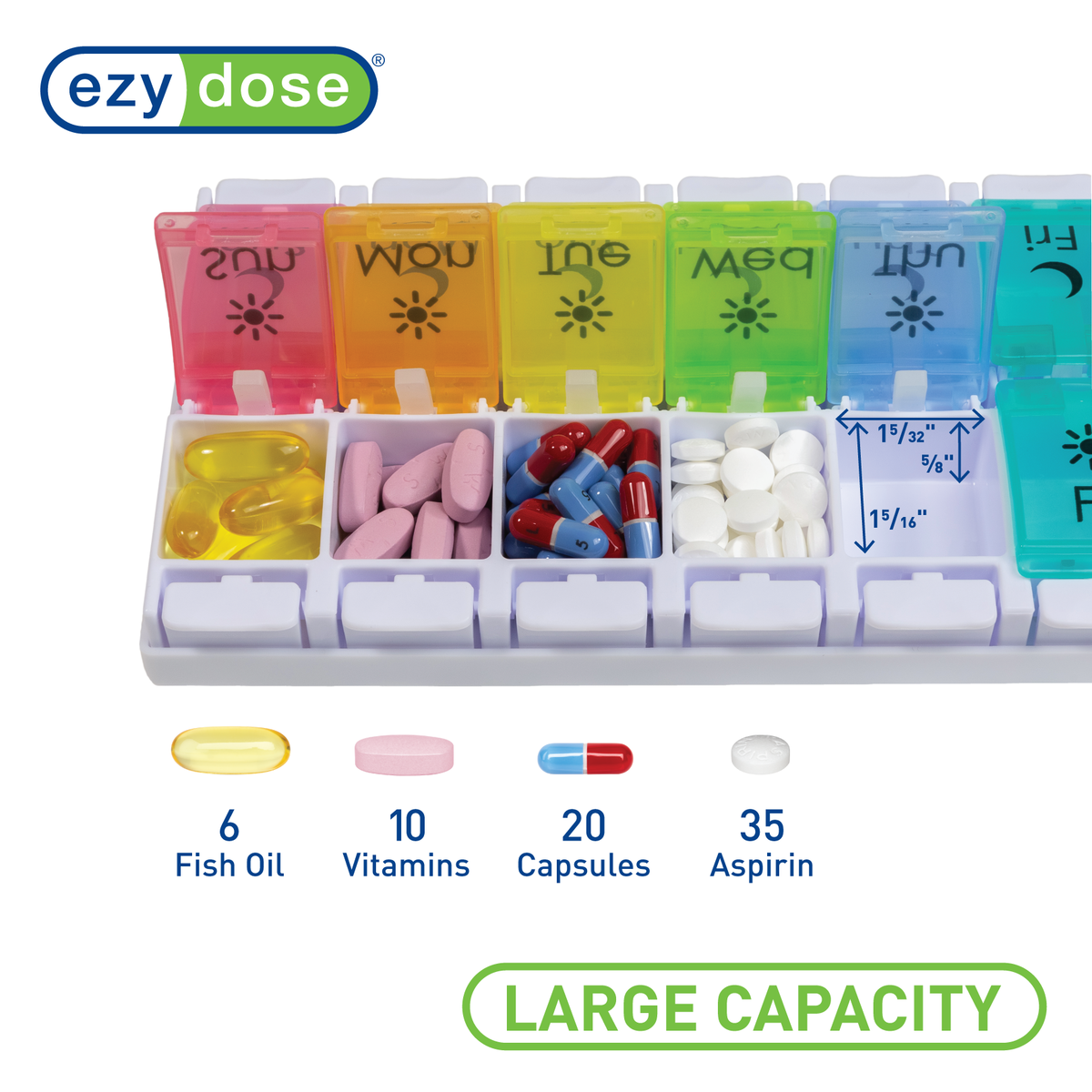 Ezy Dose® Push Button Pill Organizer