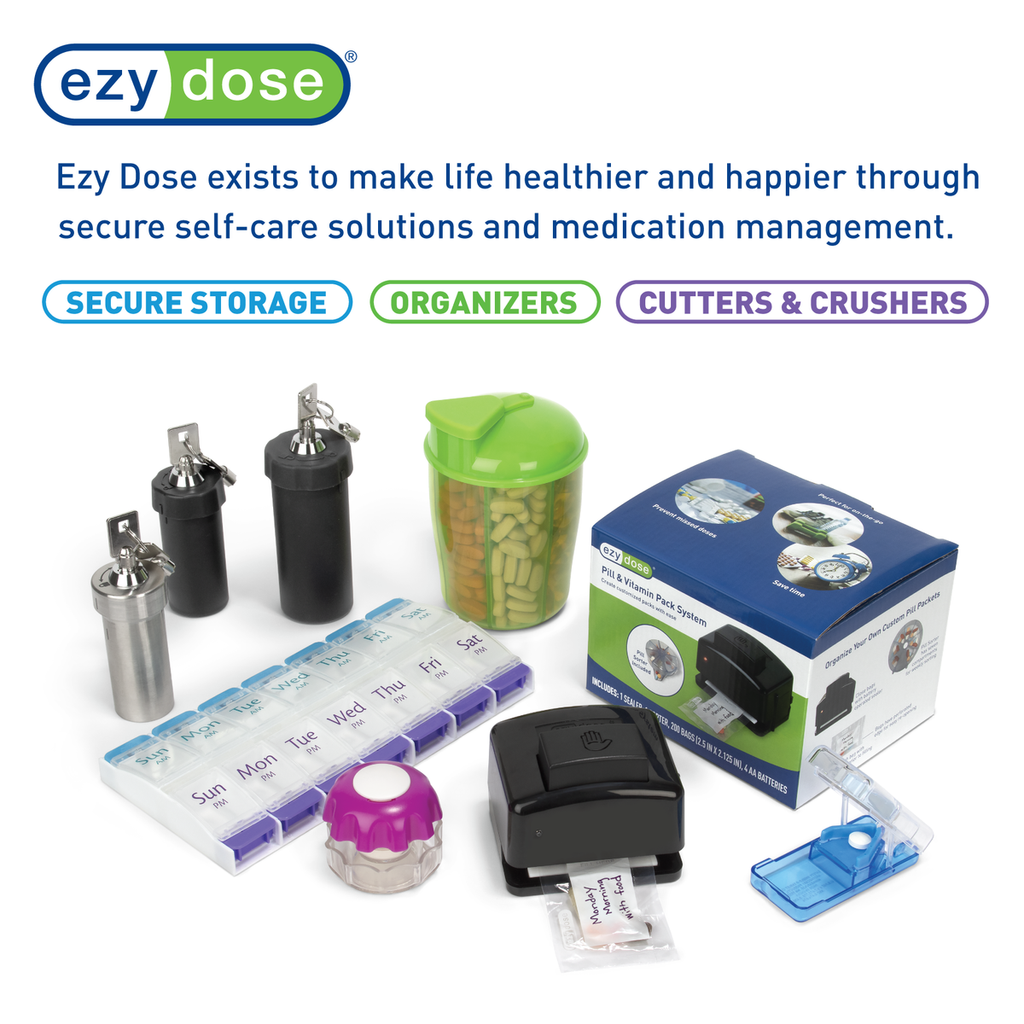 Ezy Dose® Weekly 2x/Day Pill Planner, Black & White
