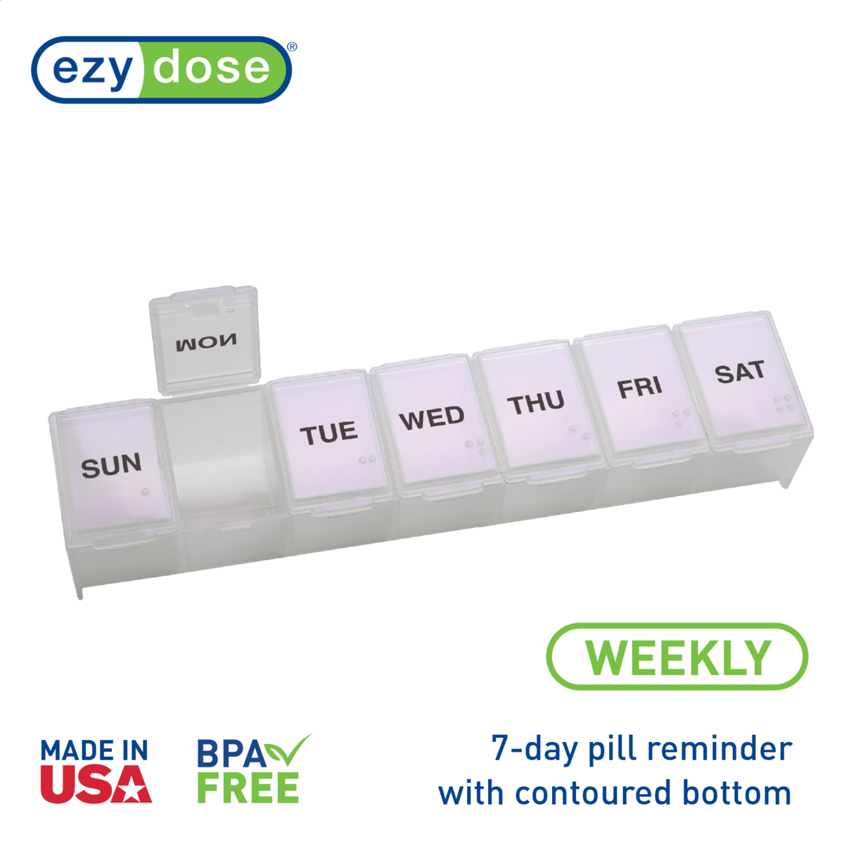 Ezy Dose® Contour Weekly Classic Pill Planner (Large)