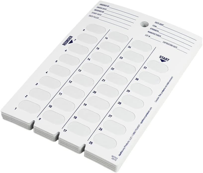 Ezy Dose® 31-Day Daily Disposable Cold Seal Cards (Case of 500)