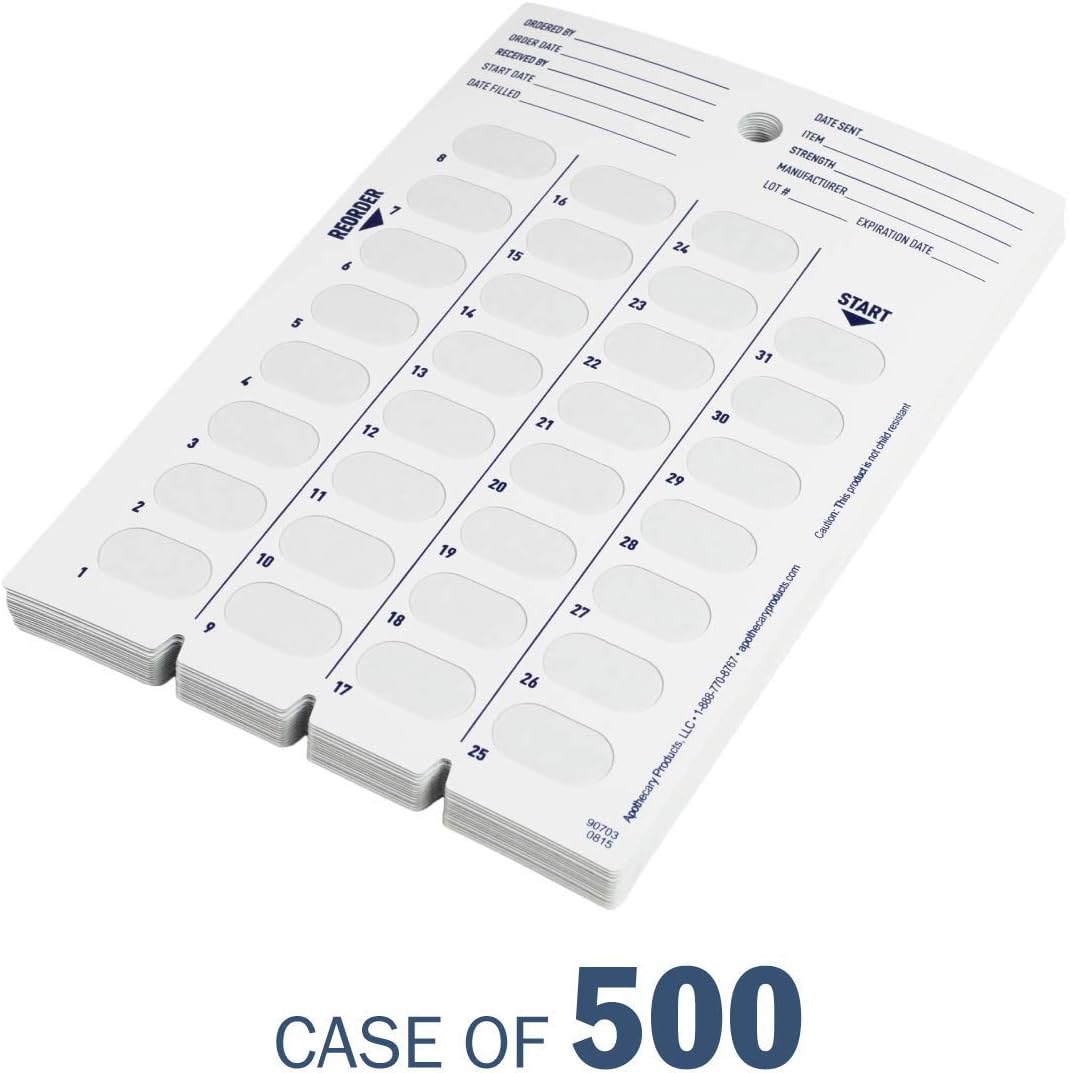 Ezy Dose® 31-Day Daily Disposable Cold Seal Cards (Case of 500)