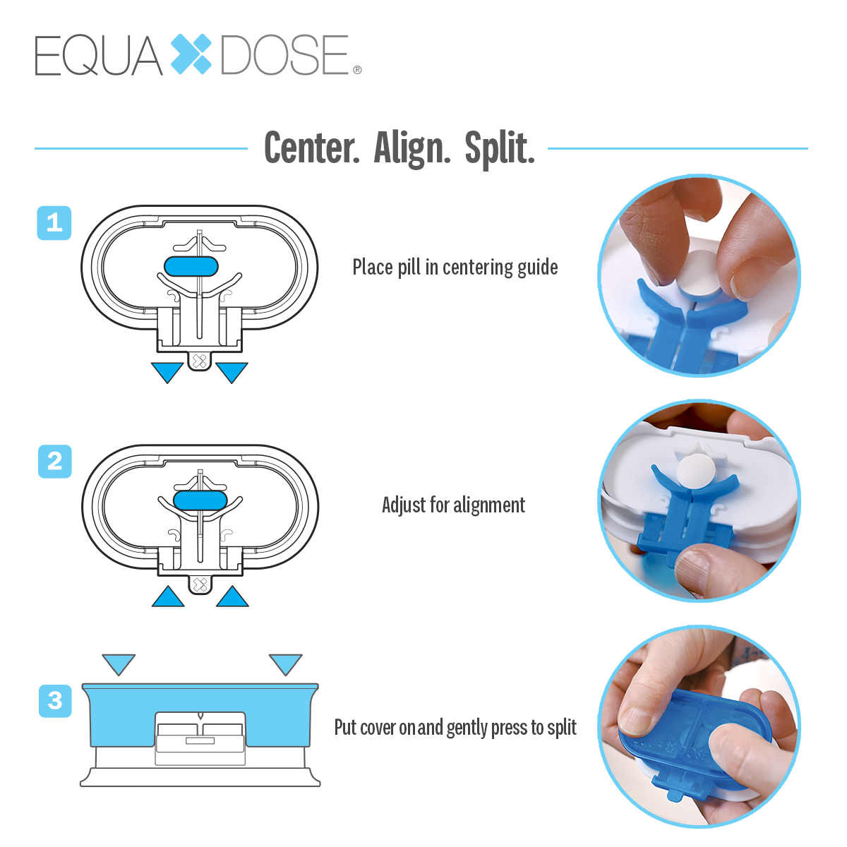 Equadose® Centering Pill Cutter