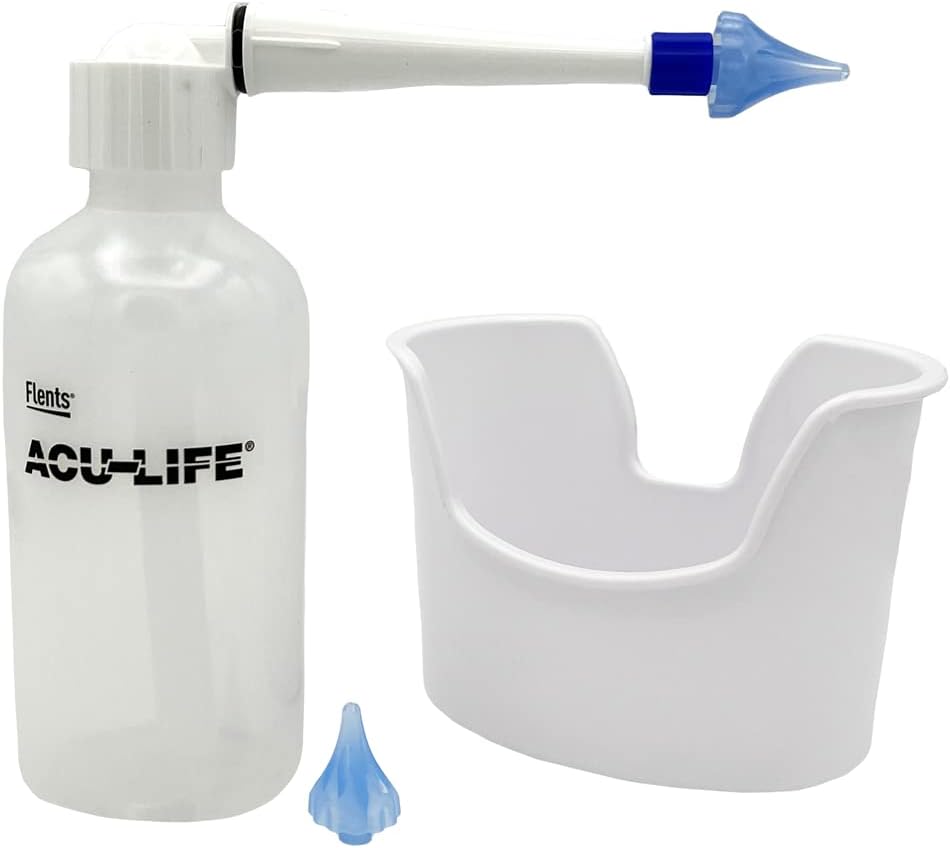 Acu-Life® Ear Irrigator with Soft Tri-Steam Fit (Includes Basin, Ear Syringe and Easy Squeeze Bottle)