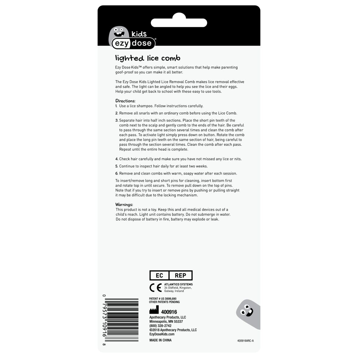 Ezy Dose® Lighted Lice Comb