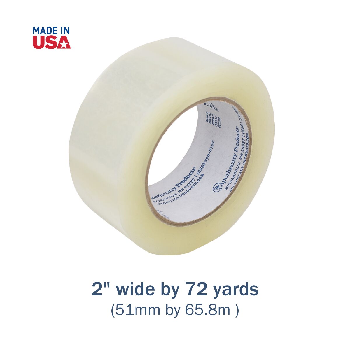 Apothecary Products Precision & Packaging Tape (2 in Width, 72 Yards Length)