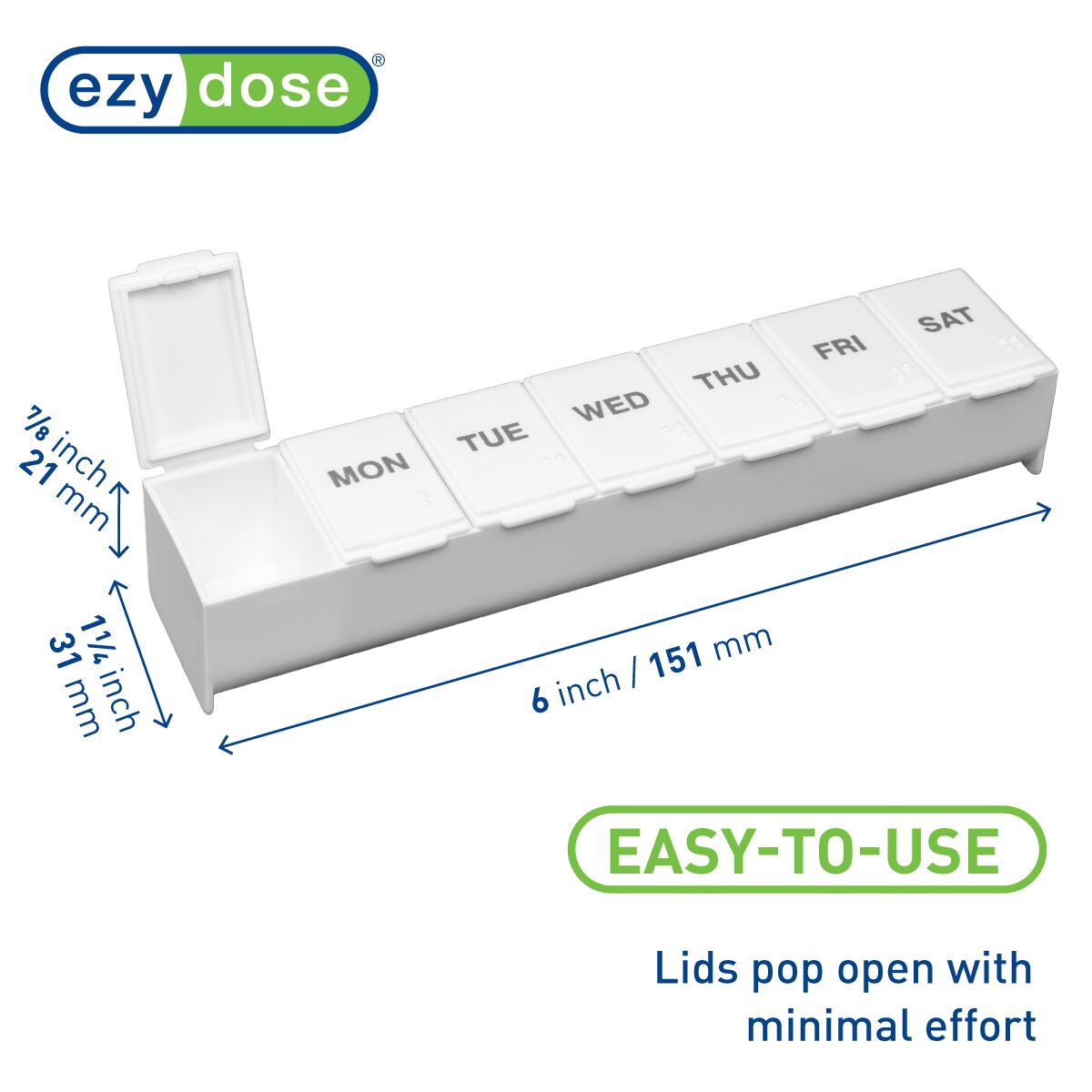 Ezy Dose® Contour Weekly Classic Pill Planner (Large)