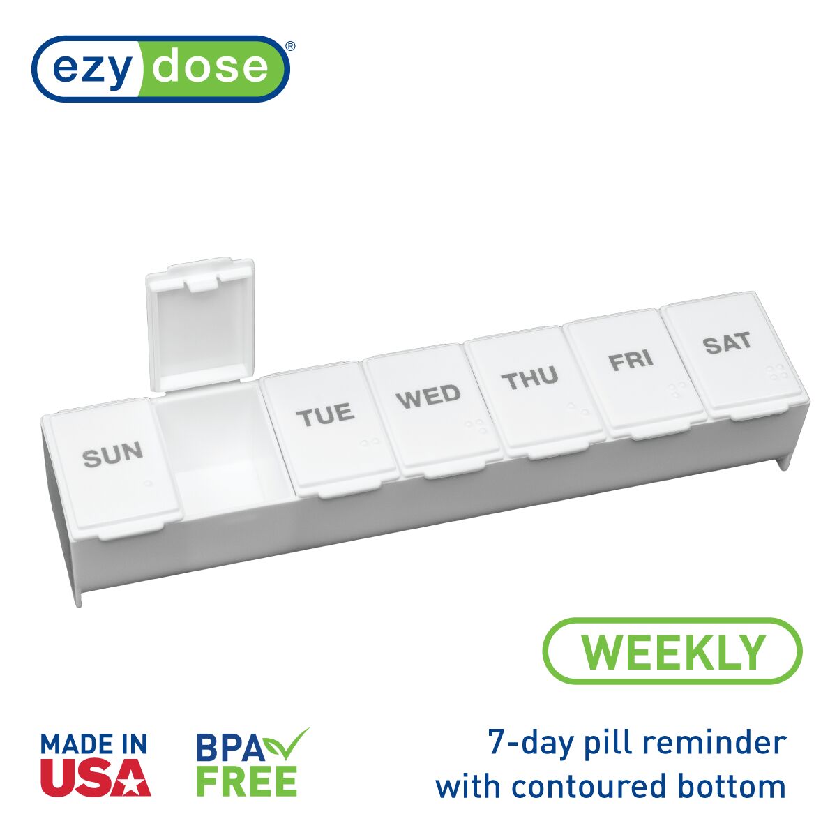 Ezy Dose® Contour Weekly Classic Pill Planner (Large)