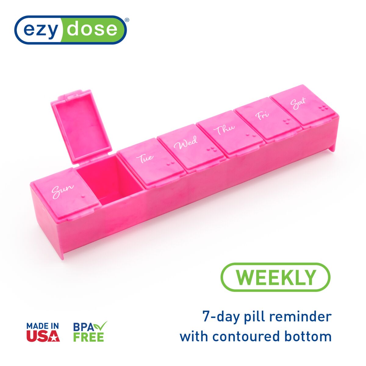 Ezy Dose® Contour Weekly Classic Pill Planner (Large)