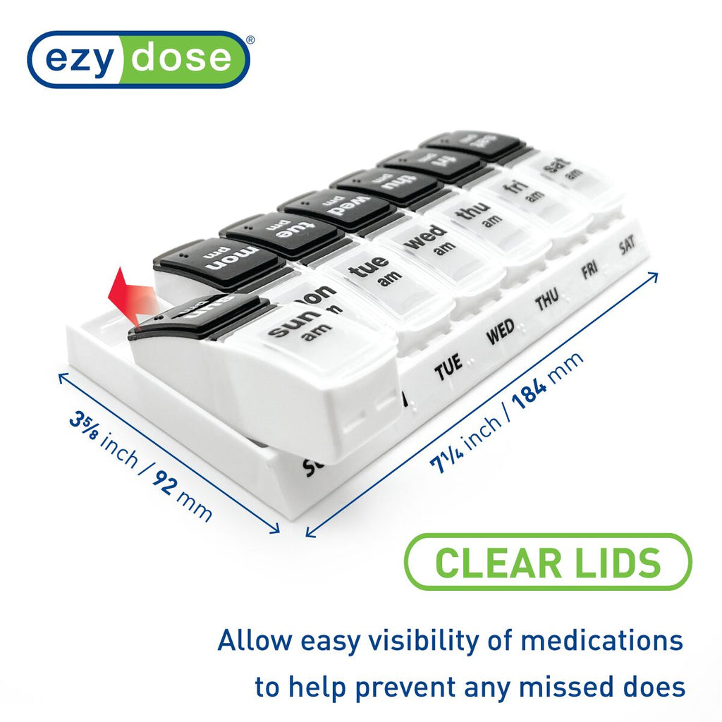 Ezy Dose® Weekly AM/PM Travel Pill Organizer (Large)