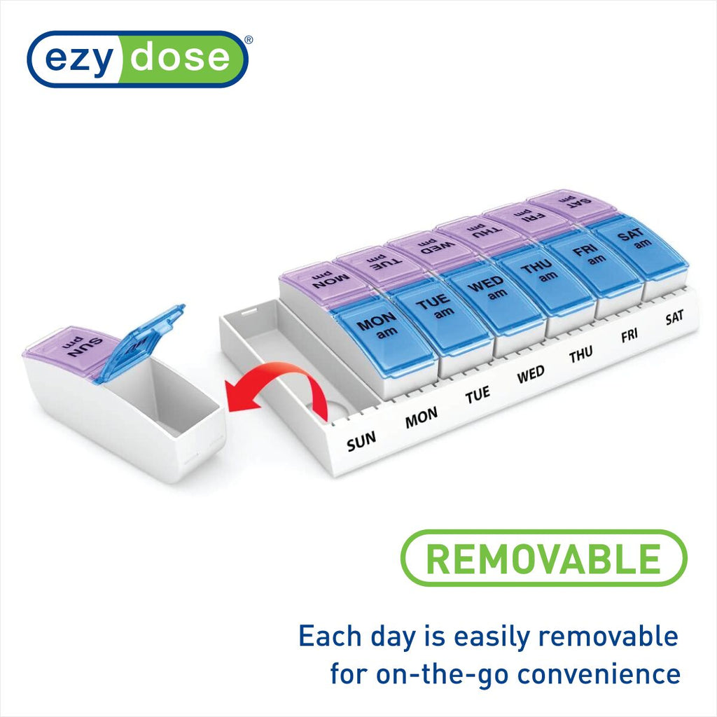 Ezy Dose® Weekly AM/PM Travel Pill Organizer (Large)