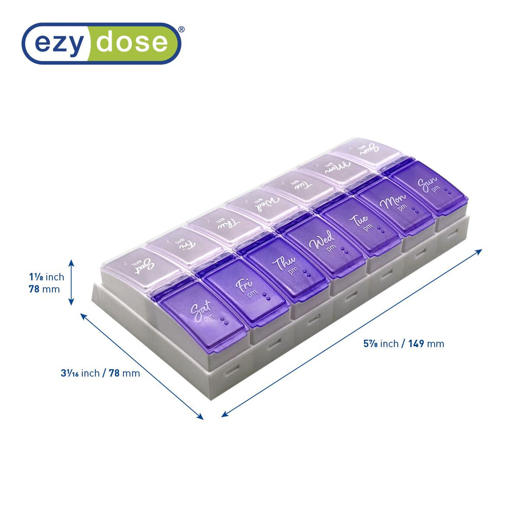 Ezy Dose® Weekly AM/PM Travel Pill Organizer (Small)