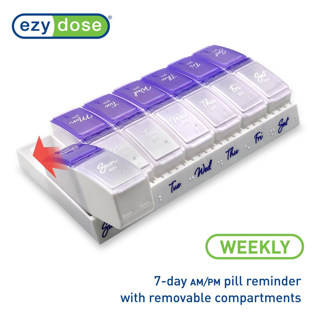 Ezy Dose® Weekly AM/PM Travel Pill Organizer (Small)