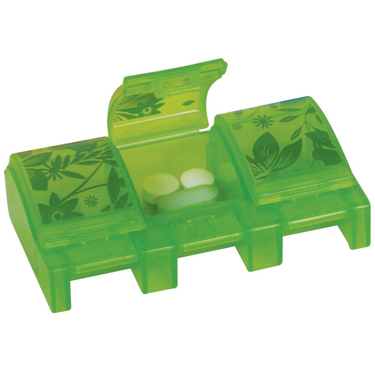 Ezy Dose® 3 Compartment Pill Container with Soft Touch Buttons