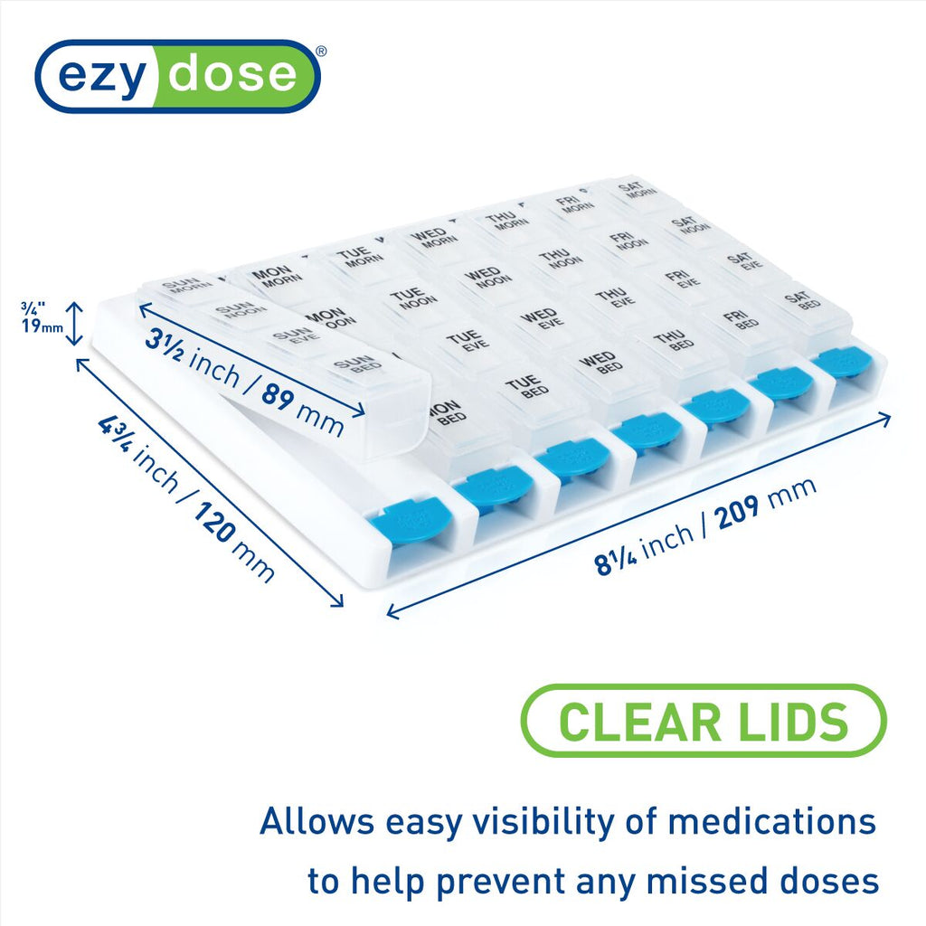 Ezy Dose® Push-Button One-Day-At-A-Time® Pill Organizer