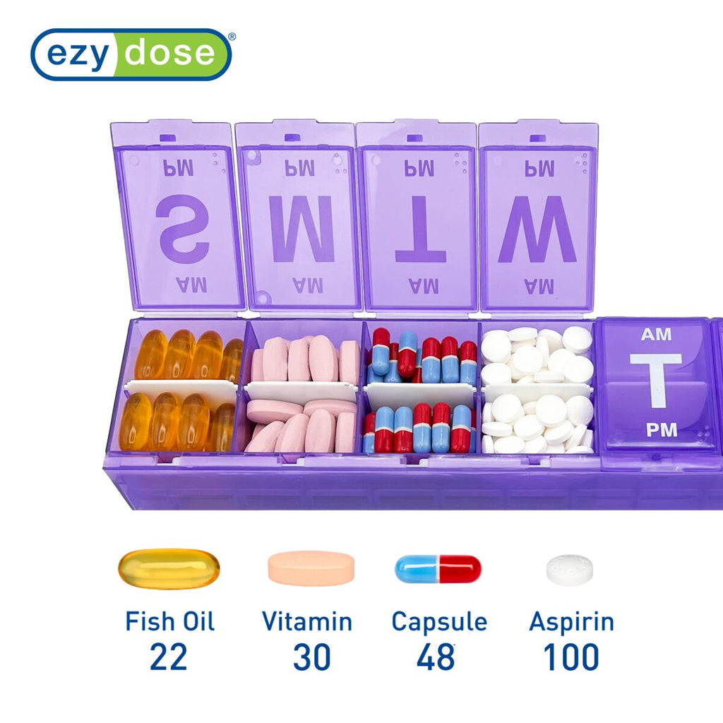 Ezy Dose® Weekly Pill Planner with Locking Device (3XL)