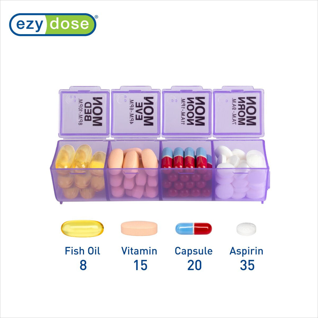 Ezy Dose® One-Day-At-A-Time® Planner, 4x Per Day (Large)