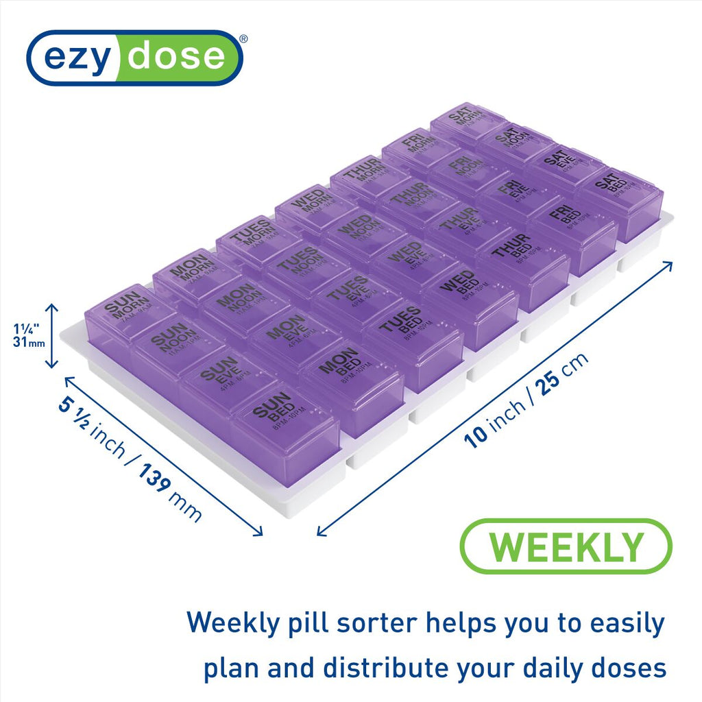 Ezy Dose® One-Day-At-A-Time® Planner, 4x Per Day (Large)