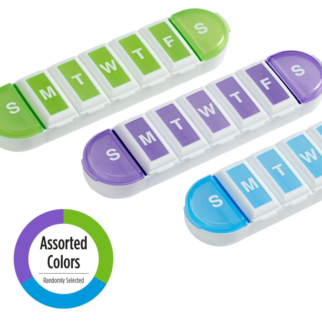 Ezy Dose® Weekly Pill Planner with Rounded Base