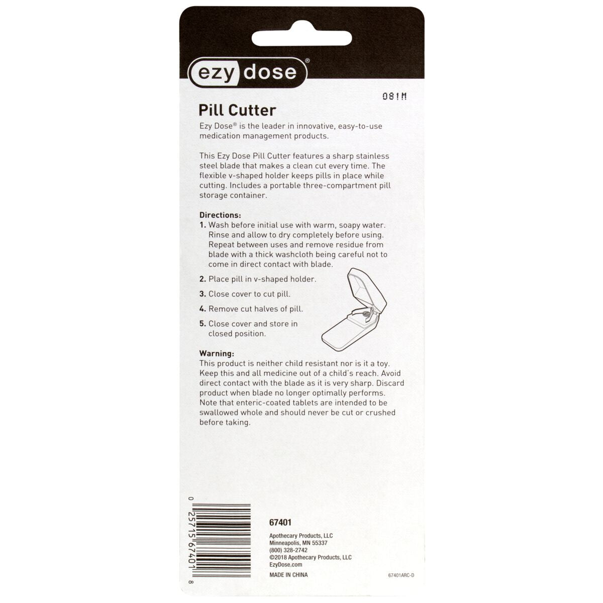 Ezy Dose® Original Pill Cutter Plus Storage