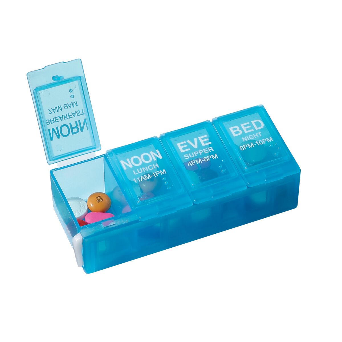 Ezy Dose® Daily 4x/day Pill Organizer with Locking Device