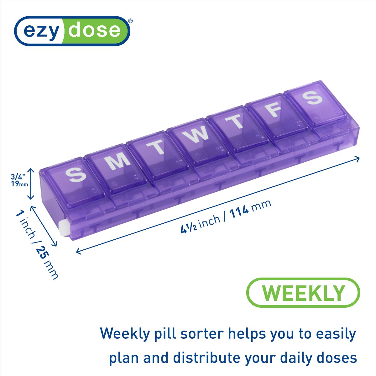 Ezy Dose® Locking Weekly Pill Planner (Small)