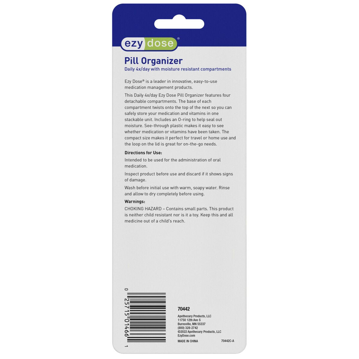 Ezy Dose® Rainbow Stackable Pill Organizer